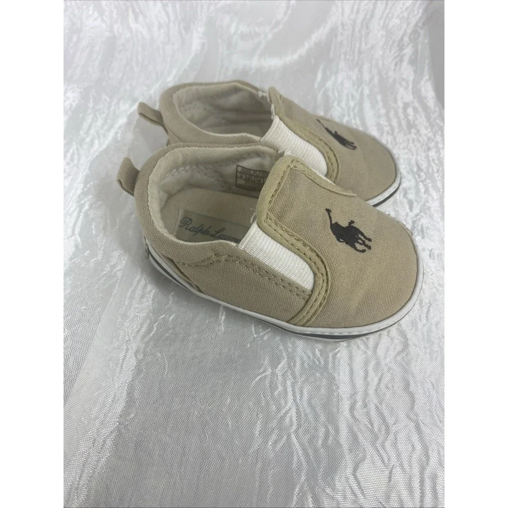 Ralph Lauren Polo Baby slip on shoe in color tan size 3